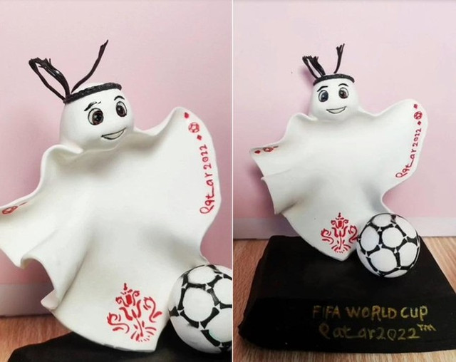 Handmade linh vật World Cup 2022 La’eeb từ đủ loại chất liệu - Hình 4 Handmade linh vat World Cup 2022 La’eeb tu du loai chat lieu-Hinh-4