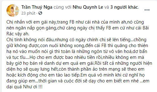 Danh hài Thúy Nga nhắn nhủ sốc tới vợ cũ Hoàng Anh - Hình 3 Danh hai Thuy Nga nhan nhu soc toi vo cu Hoang Anh-Hinh-3