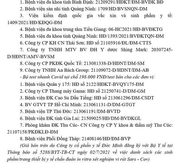 Một DN chi hàng nghìn tỷ nhập khẩu kit test Covid-19, 'khủng' hơn Việt Á - Hình 2 Mot DN chi hang nghin ty nhap khau kit test Covid-19, 'khung' hon Viet A-Hinh-2