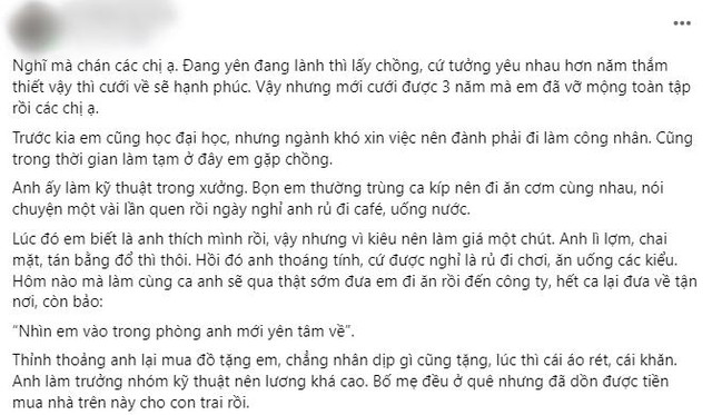 Cưới nhau rồi, chồng thay đổi đến nỗi tôi không nhận ra Cuoi nhau roi, chong thay doi den noi toi khong nhan ra