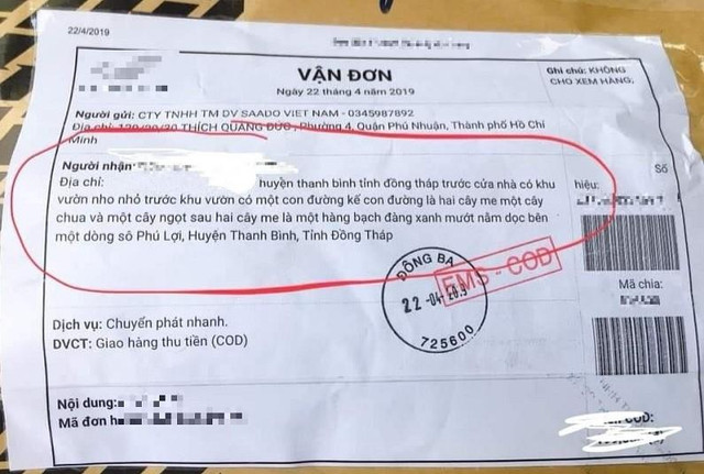 Shipper muốn bỏ nghề khi ‘thượng đế’ ghi địa chỉ mà như thách đố - Hình 2 Shipper muon bo nghe khi ‘thuong de’ ghi dia chi ma nhu thach do-Hinh-2