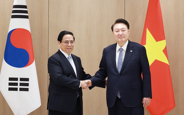 Tổng thống Yoon Suk Yeol: Hàn Quốc coi Việt Nam là đối tác quan trọng hàng đầu Tong thong Yoon Suk Yeol: Han Quoc coi Viet Nam la doi tac quan trong hang dau