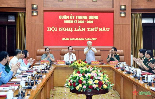 Tổng Bí thư Nguyễn Phú Trọng chủ trì Hội nghị Quân ủy Trung ương lần thứ 6 - Hình 4 Tong Bi thu Nguyen Phu Trong chu tri Hoi nghi Quan uy Trung uong lan thu 6-Hinh-4