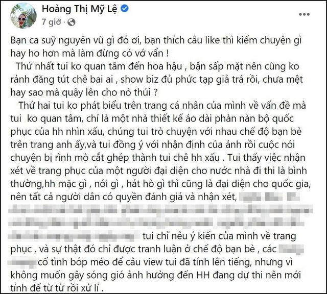 Mỹ Lệ vỗ mặt ngược Nguyên Vũ: "Nhảy vào ăn hôi, vô duyên" - Hình 5 My Le vo mat nguoc Nguyen Vu: