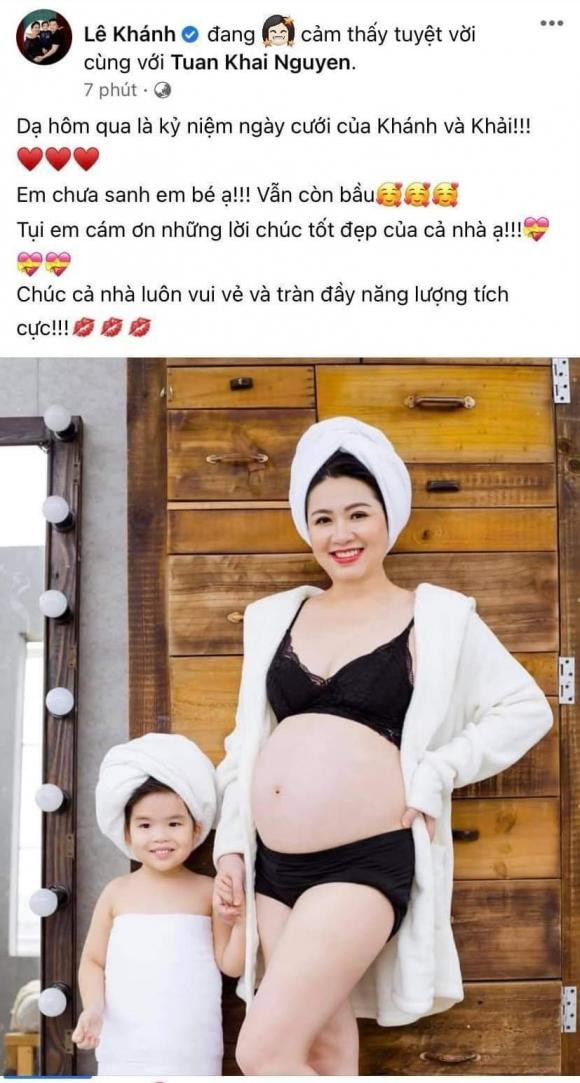 Thực hư chuyện Lê Khánh sinh con thứ 2 "mẹ tròn con vuông" Thuc hu chuyen Le Khanh sinh con thu 2