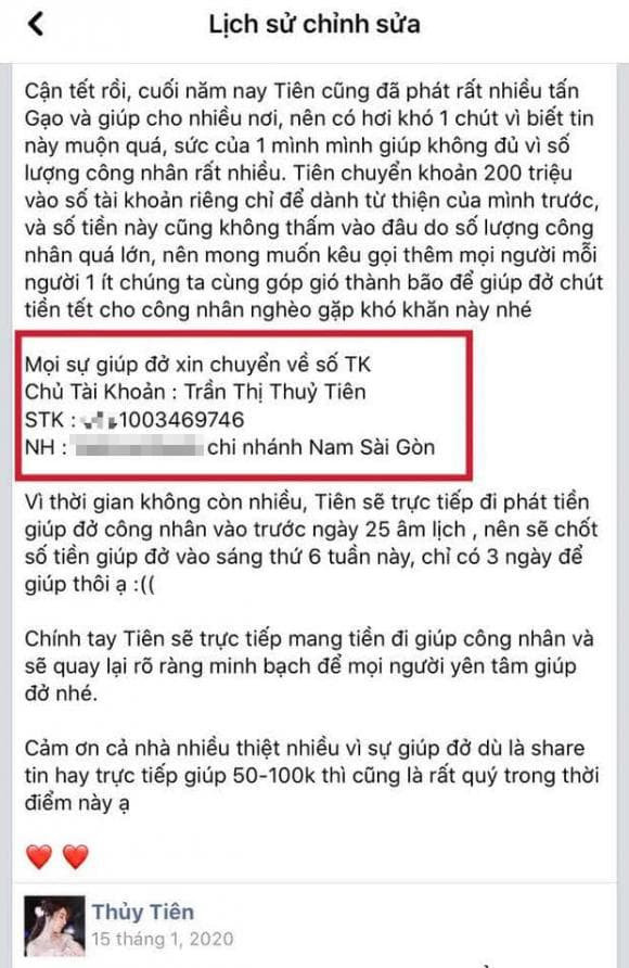 Sự thật Thủy Tiên sử dụng 3 tài khoản để kêu gọi ủng hộ - Hình 2 Su that Thuy Tien su dung 3 tai khoan de keu goi ung ho-Hinh-2