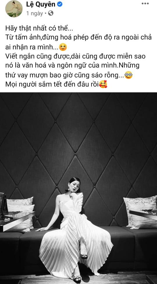 Khuyên người khác sống thật Lệ Quyên bị cà khịa ảnh "ảo lòi" - Hình 6 Khuyen nguoi khac song that Le Quyen bi ca khia anh