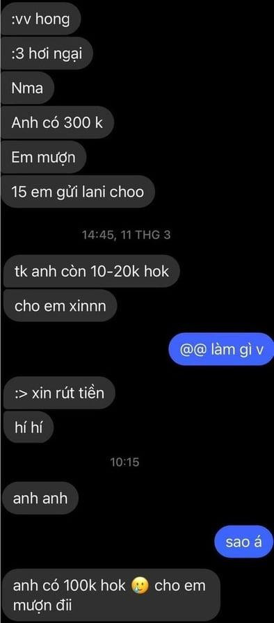 Thanh niên "xanh mặt" vì bạn gái chỉ hỏi thăm khi vay tiền - Hình 3 Thanh nien