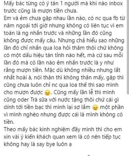 Thanh niên "xanh mặt" vì bạn gái chỉ hỏi thăm khi vay tiền - Hình 2 Thanh nien