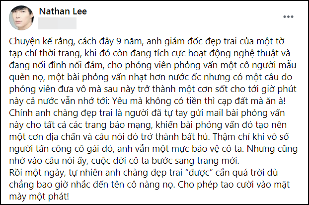 Nathan Lee chỉ đích danh Ngọc Trinh: "Tao cười vào mặt mày" - Hình 6 Nathan Lee chi dich danh Ngoc Trinh: