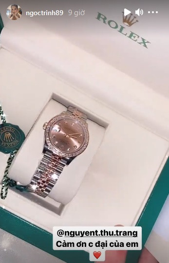 Ngọc Trinh được người chị hào phóng tặng chiếc Rolex giá nửa tỷ - Hình 4 Ngoc Trinh duoc nguoi chi hao phong tang chiec Rolex gia nua ty-Hinh-4