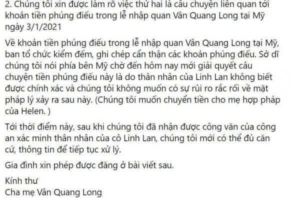 Ba mẹ Vân Quang Long tung bằng chứng Linh Lan giả mạo nhân thân - Hình 4 Ba me Van Quang Long tung bang chung Linh Lan gia mao nhan than-Hinh-4