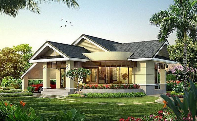 Loạt mẫu nhà cấp 4 chữ L hợp mốt, tiết kiệm gia chủ thích mê - Hình 3 Loat mau nha cap 4 chu L hop mot, tiet kiem gia chu thich me-Hinh-3