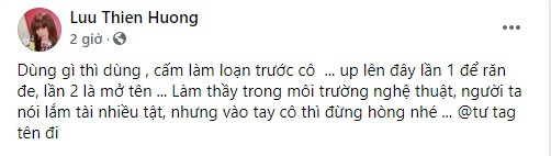 Lưu Thiên Hương răn đe học trò dùng "mai thúy", nói năng hỗn láo Luu Thien Huong ran de hoc tro dung