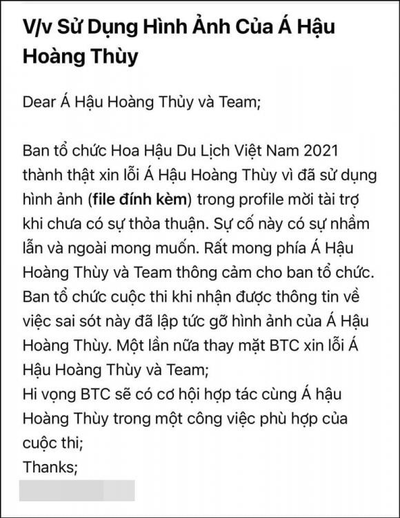 Hoàng Thùy đăng đàn tố cuộc thi Hoa hậu Du lịch Việt Nam 2021 - Hình 3 Hoang Thuy dang dan to cuoc thi Hoa hau Du lich Viet Nam 2021-Hinh-3