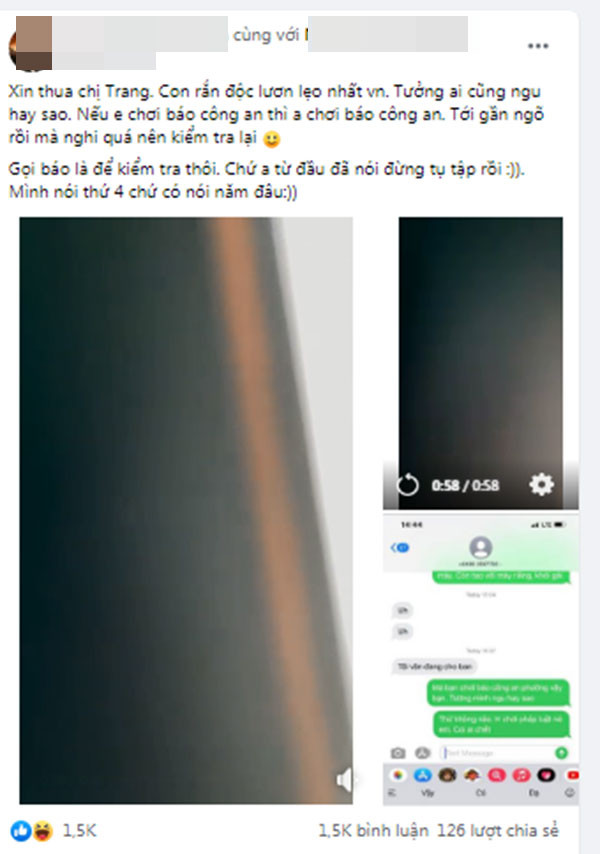 Bị lừa vào rọ, hacker bà Phương Hằng chửi Trang Trần: "Con rắn độc" - Hình 2 Bi lua vao ro, hacker ba Phuong Hang chui Trang Tran: