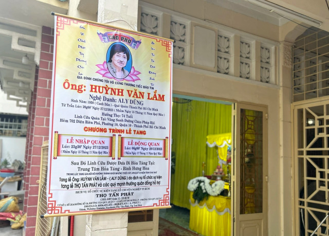Lễ tang hiu quạnh, không gia đình của Aly Dũng "Biệt động Sài Gòn" Le tang hiu quanh, khong gia dinh cua Aly Dung