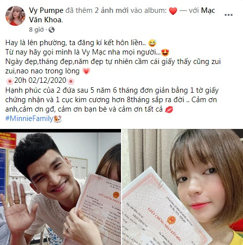 Mạc Văn Khoa đưa vợ bầu sắp cưới đi đăng ký kết hôn Mac Van Khoa dua vo bau sap cuoi di dang ky ket hon