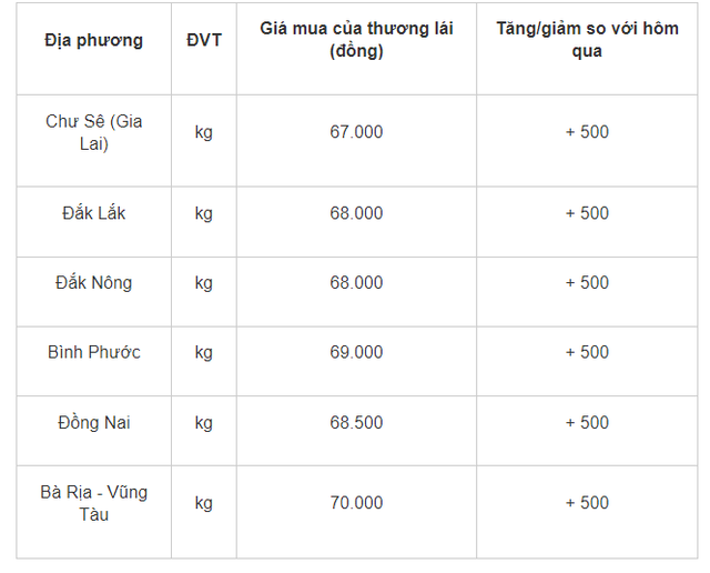 Giá tiêu hôm nay: Cao nhất 70.000 đồng/kg, chấm dứt chuỗi ngày giảm Gia tieu hom nay: Cao nhat 70.000 dong/kg, cham dut chuoi ngay giam