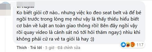 Vợ Lê Dương Bảo Lâm bị chỉ trích để con ngồi ghế lái ô tô - Hình 4 Vo Le Duong Bao Lam bi chi trich de con ngoi ghe lai o to-Hinh-4