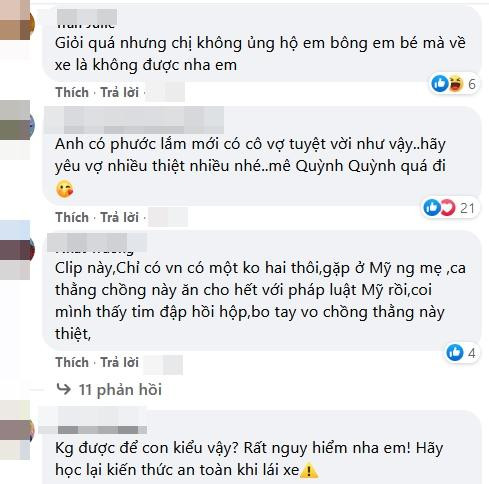 Vợ Lê Dương Bảo Lâm bị chỉ trích để con ngồi ghế lái ô tô - Hình 5 Vo Le Duong Bao Lam bi chi trich de con ngoi ghe lai o to-Hinh-5