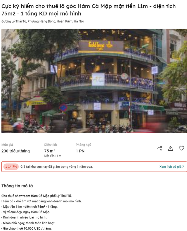 Giá thuê mặt bằng ở 'Hàm cá mập' đắt đỏ bậc nhất Hà Nội - Hình 2 Gia thue mat bang o 'Ham ca map' dat do bac nhat Ha Noi-Hinh-2
