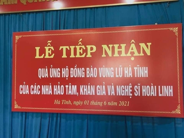 Đại diện NSƯT Hoài Linh đã trao 9 tỷ cho 4 tỉnh miền Trung Dai dien NSUT Hoai Linh da trao 9 ty cho 4 tinh mien Trung