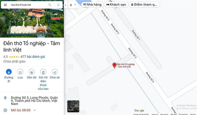 Sự thật Đền thờ Tổ nghiệp của Hoài Linh bị Google Maps đổi tên - Hình 3 Su that Den tho To nghiep cua Hoai Linh bi Google Maps doi ten-Hinh-3
