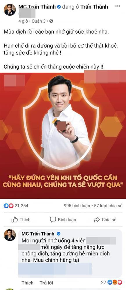 PR thực phẩm chức năng, Trấn Thành vì sao phải gỡ bài? PR thuc pham chuc nang, Tran Thanh vi sao phai go bai?