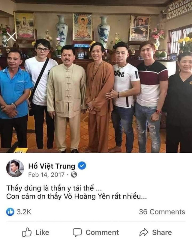 Hồ Việt Trung tâng bốc Võ Hoàng Yên: "Đúng là thần y tái thế" Ho Viet Trung tang boc Vo Hoang Yen: