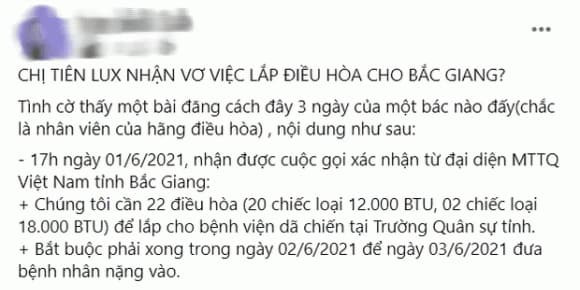 Thủy Tiên lên tiếng khi bị tố "nhận vơ" lắp 22 điều hòa ở Bắc Giang - Hình 2 Thuy Tien len tieng khi bi to