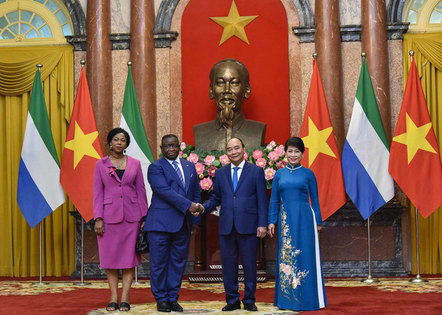 Chủ tịch nước chủ trì lễ đón Tổng thống Cộng hòa Sierra Leone - Hình 6 Chu tich nuoc chu tri le don Tong thong Cong hoa Sierra Leone-Hinh-6