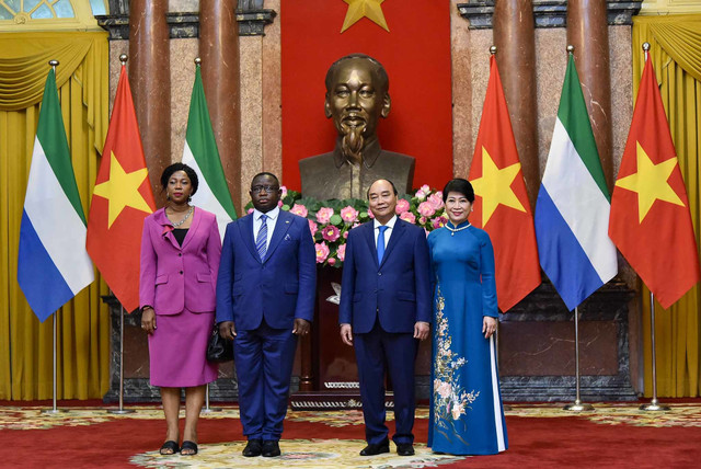 Chủ tịch nước chủ trì lễ đón Tổng thống Cộng hòa Sierra Leone - Hình 7 Chu tich nuoc chu tri le don Tong thong Cong hoa Sierra Leone-Hinh-7