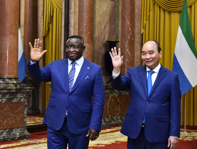 Chủ tịch nước chủ trì lễ đón Tổng thống Cộng hòa Sierra Leone - Hình 5 Chu tich nuoc chu tri le don Tong thong Cong hoa Sierra Leone-Hinh-5