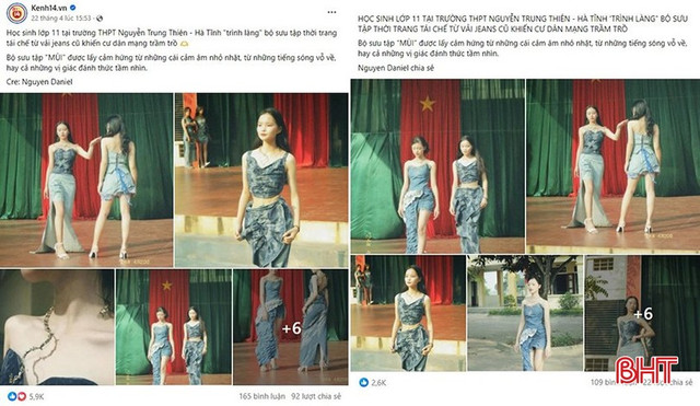 Nam sinh Hà Tĩnh gây “sốt” với bộ sưu tập thời trang tái chế Nam sinh Ha Tinh gay “sot” voi bo suu tap thoi trang tai che