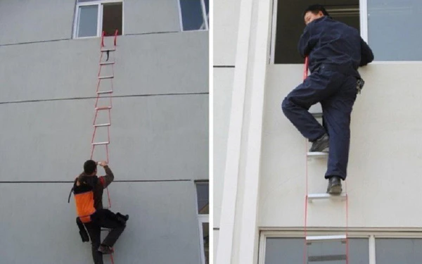 Video: Cháy cao ốc, nhiều người mạo hiểm bám dây cáp truyền hình để thoát thân