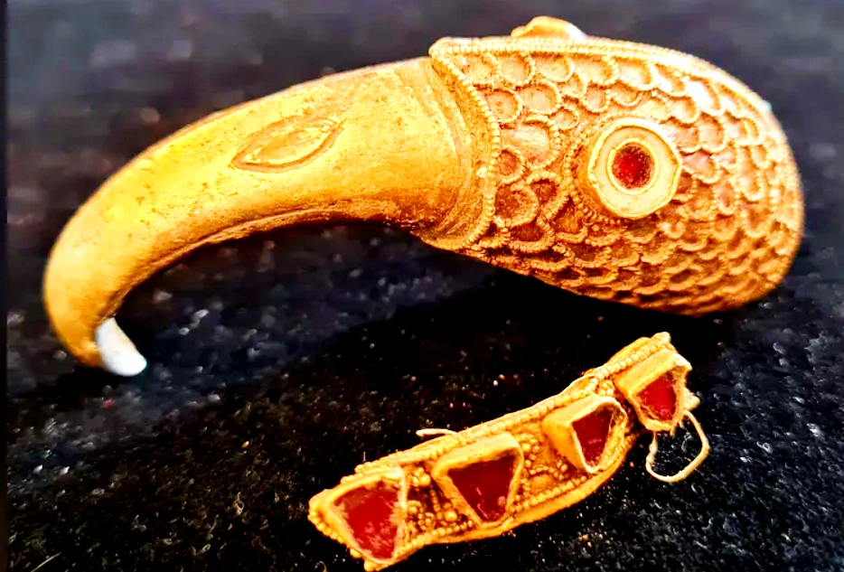 Lộ diện báu vật đầu quạ mạ vàng hơn 1.300 năm tuổi gây sốc
