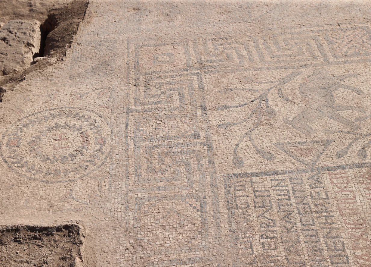 Sàn khảm họa tiết lạ thế kỷ thứ 5 khiến chuyên gia sửng sốt