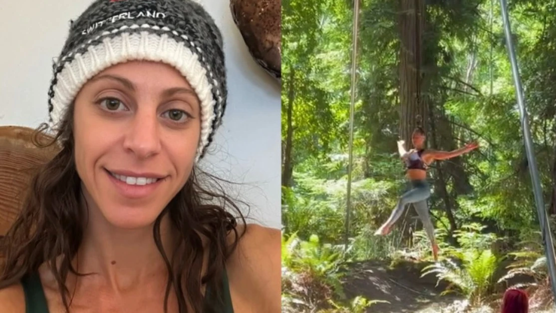 Treo mình lủng lẳng bằng tóc, người phụ nữ lập kỳ tích mới