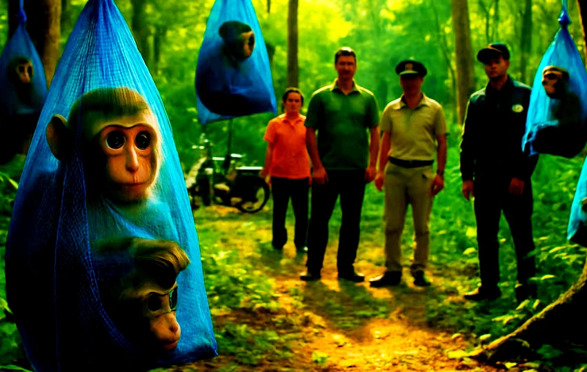  Nghe tiếng khóc lạ giữa rừng, ai ngờ là đàn khỉ non bị nhốt