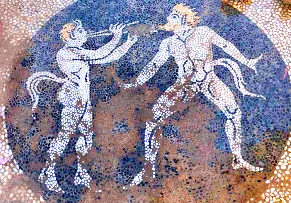 Lộ diện sàn khảm sỏi khắc thần rừng Hy Lạp chứa thông tin 'mật'