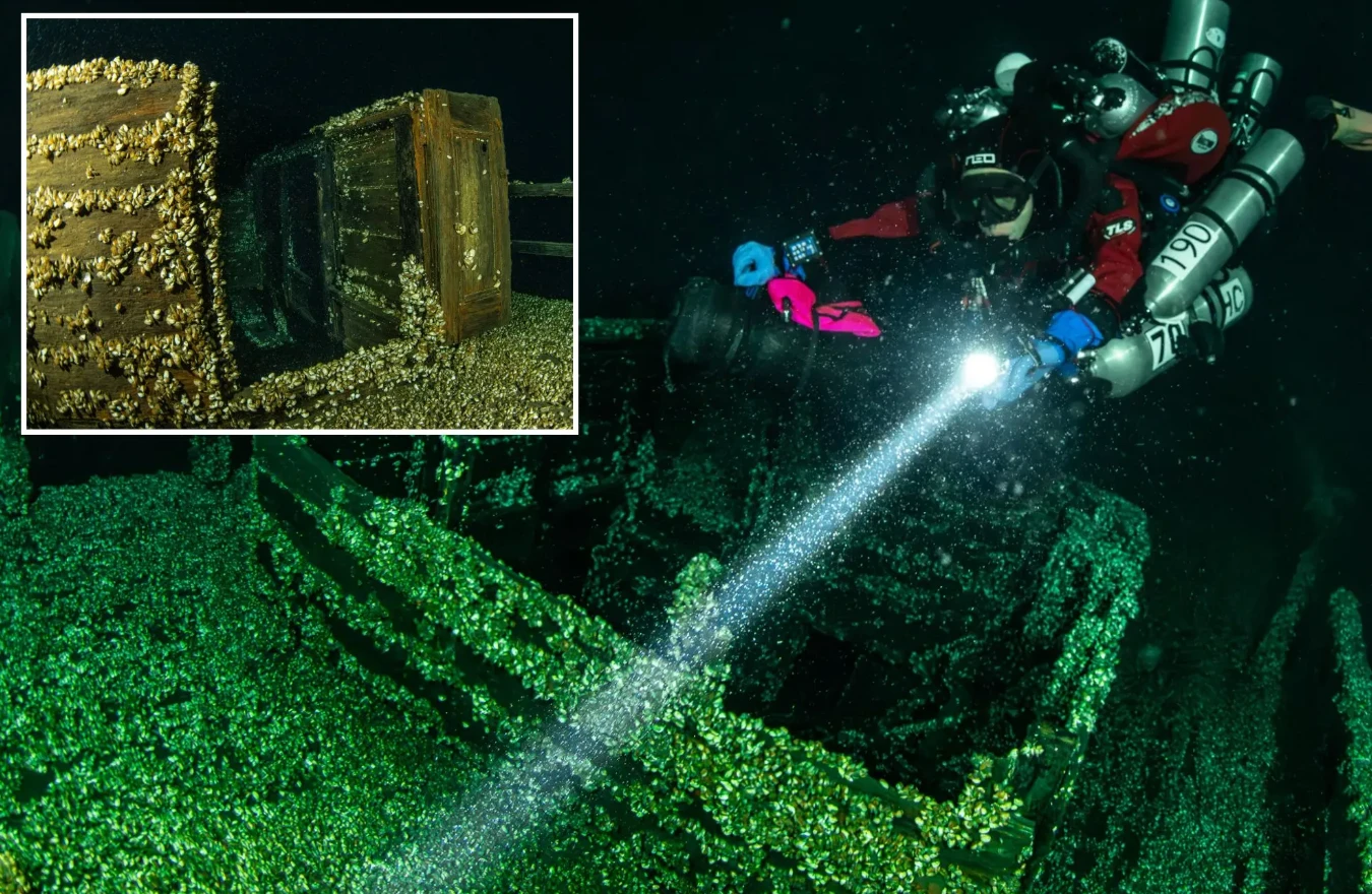 Bất ngờ tìm thấy xác tàu cổ hàng trăm năm còn nguyên cột buồm