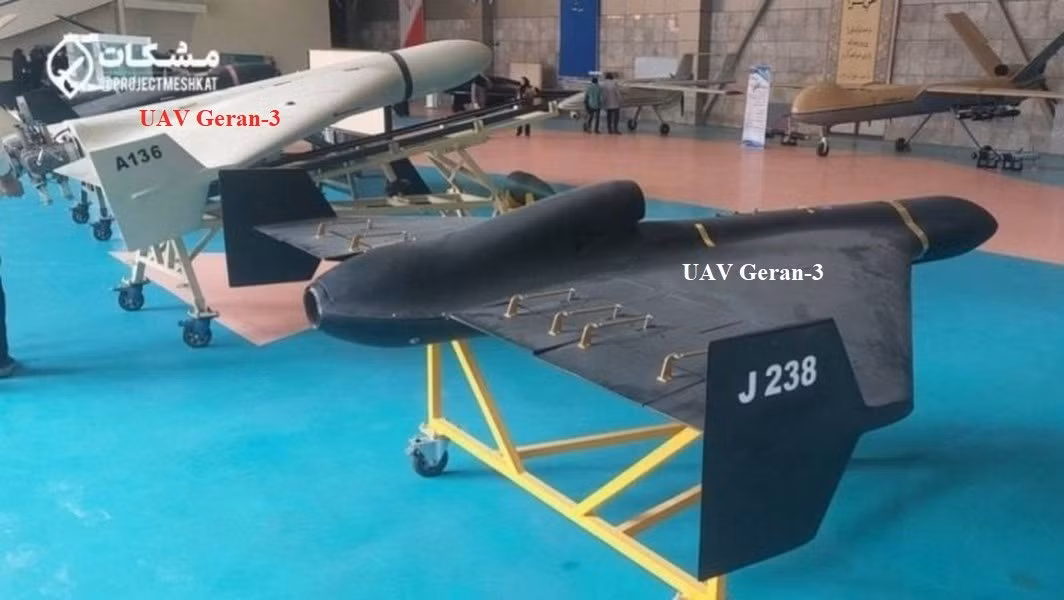 UAV tự sát tầm xa Geran-2 và Geran-3 khác nhau ở việc sử dụng động cơ, nếu UAV Geran-2 sử dụng động cơ đốt trong, để quay cánh quạt, thì UAV Geran-3 sử dụng động cơ phản lực. Đây có thể là một phát triển mang tính đột phá với loại vũ khí có điều khiển tầm xa giá rẻ, có thể sản xuất hàng loạt và sử dụng với số lượng lớn.
