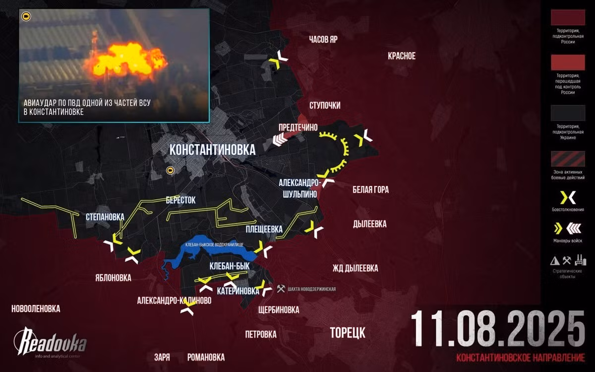 Do không nhận được lệnh từ cấp trên về việc rút lui có tổ chức và kịp thời, một nhóm quân Ukraine đã bị bao vây hoàn toàn ở phía đông nam hồ chứa Kleban-Byk, khiến họ khó thoát ra khỏi khu vực này, khi vòng vây của quân Nga đã khép chặt; trong khi phía bắc là hồ nước khó có thể vượt qua.