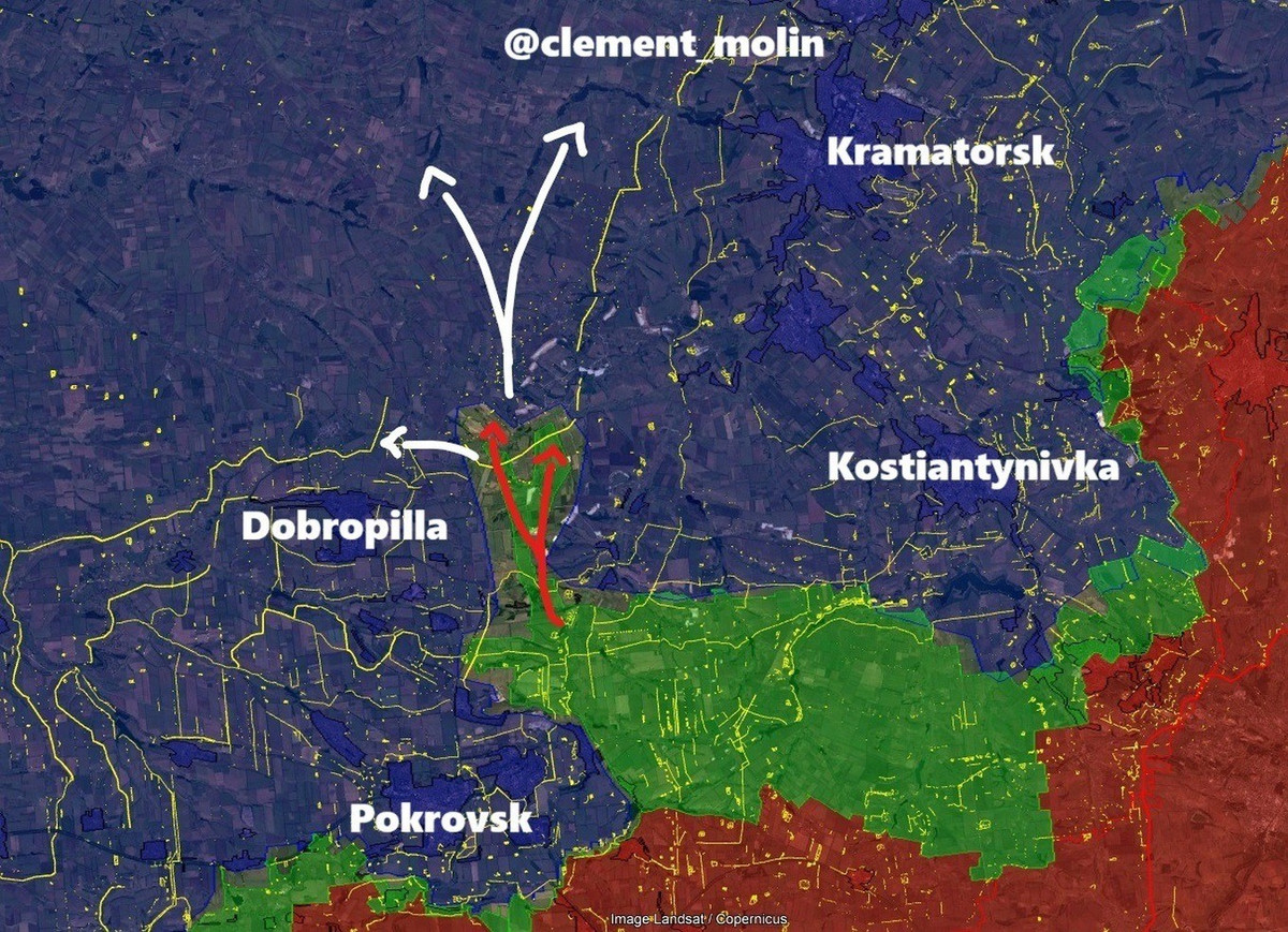 Hiện tại, như đã lưu ý, tuyến đường tiếp vận hậu cần của quân đội Ukraine nối liền Donbass với vùng Dnipropetrovsk đang bị đe dọa. Ngoài ra, các đơn vị Nga đã có cơ hội tiến công vào Slavyansk và Kramatorsk, khi chỉ cách các thành phố này khoảng 20 km.