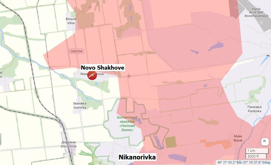 Mashovets khẳng định, tuyên bố của Tổng Tư lệnh AFU, Đại tướng Oleksandr Syrskyi, về việc quân Nga bị bao vây tại cái gọi là "vũng lầy Dobropillya" là sai sự thật. Việc tuyên bố rằng AFU đã tái chiếm được Novo Shakhove, giành lại nó từ tay RFAF cũng không đúng sự thật.