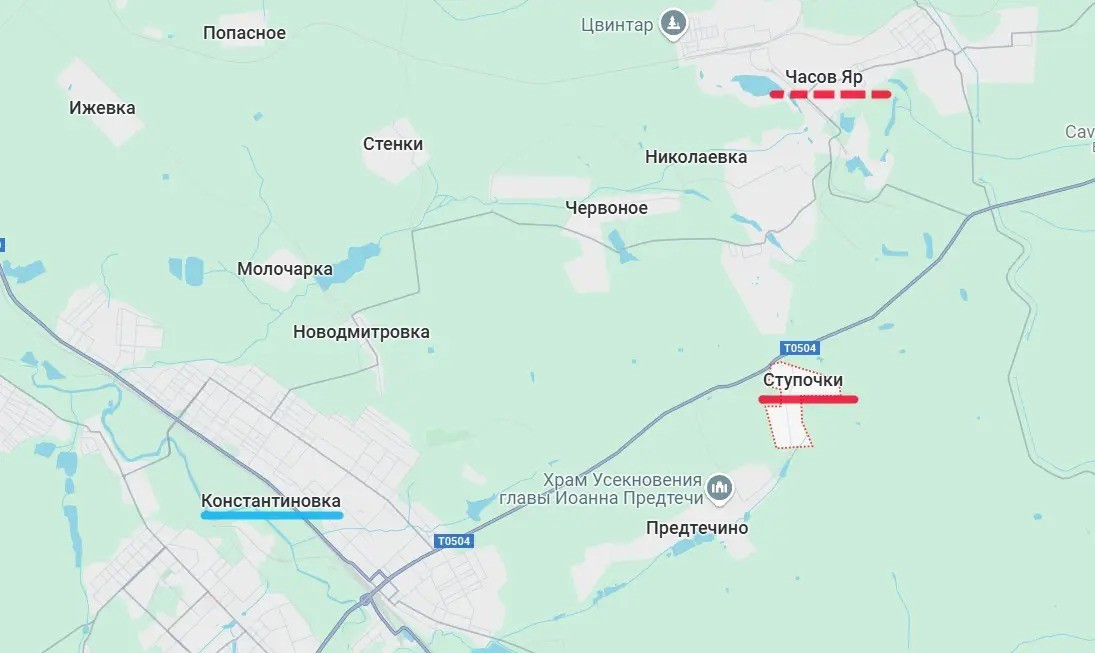 Trong những ngày qua, Chasov Yar vẫn là chiến trường được ví là “máy xay thịt” theo đúng nghĩa; theo thông tin mới nhất, quân đội Nga (RFAF), sau nhiều ngày tiến công liên tục, đã kiểm soát hoàn toàn ngôi làng Stupochki, nằm ở phía nam Chasov Yar.