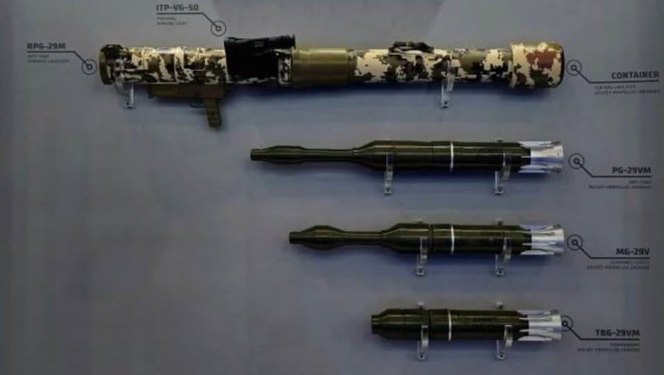 Ngoài ra, đạn nhiệt áp TBG-29VM (tầm bắn hiệu quả 1.000 m), đảm bảo tiêu diệt cả bộ binh lộ và trong nơi ẩn nấp; đạn đa năng MG-29M (tầm bắn hiệu quả 1.000 m), được thiết kế để tiêu diệt các kíp lái xe chiến đấu, kíp pháo thủ và binh lính.