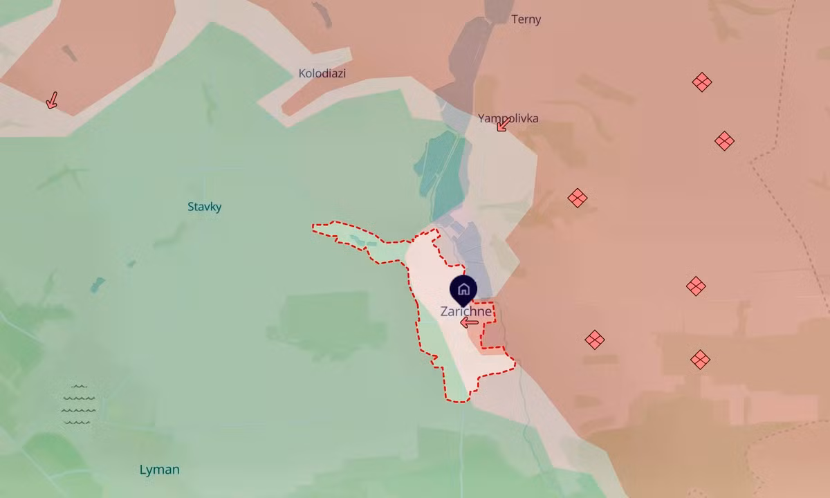 Cuối cùng, liên quan đến Lyman, Bộ Quốc phòng Nga đã chính thức xác nhận việc chiếm được thị trấn Zarichne. Thị trấn này là rào cản cuối cùng ở phía đông bắc Lyman. Việc chiếm được nó được cho là sẽ giúp RFAF tiến vào Lyman dễ dàng hơn, dường như làm sụp đổ hệ thống phòng thủ của Ukraine.