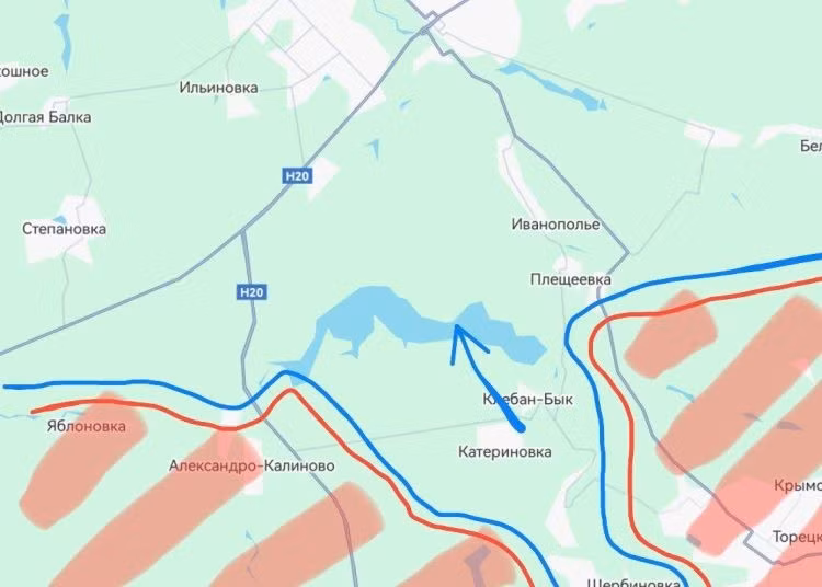 Thông tin mới đang xuất hiện về những gì đang diễn ra gần hồ chứa, cách thành phố Kostiantynivka vài km về phía nam. Thông tin này bao gồm các nỗ lực của quân Ukraine, đơn độc hoặc theo cặp, vượt qua hồ Kleban-Byk trên những chiếc bè mảng tự chế, được kết từ những chai nhựa và hộp nhựa.